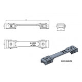 1" scope rings [25,4mm] | one-piece picatinny base with levers