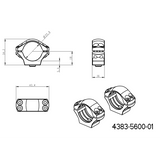 1" scope rings [25,4mm] | two-piece picatinny base with levers