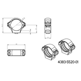 30mm scope rings | two-piece Picatinny QD Ergo base